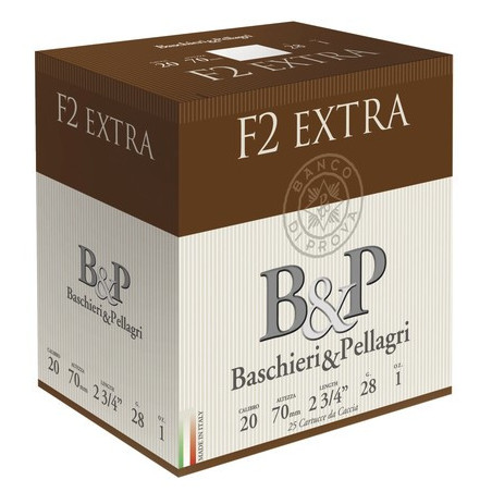 250 Cart. betp f2 extra 20 cal. 20 / 70 mm n° 6 28 g bj
