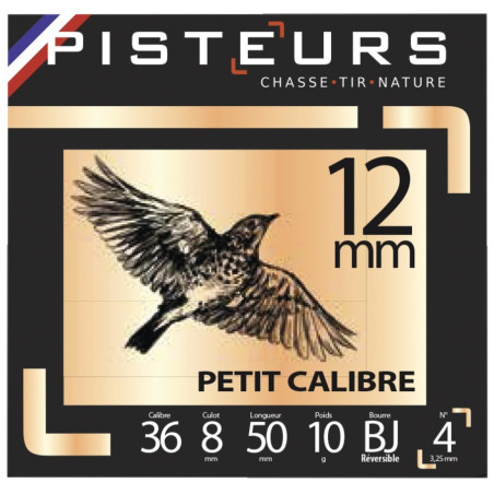 100 Cart. pisteurs petit calibre cal. 12 mm / 50 mm n°7
