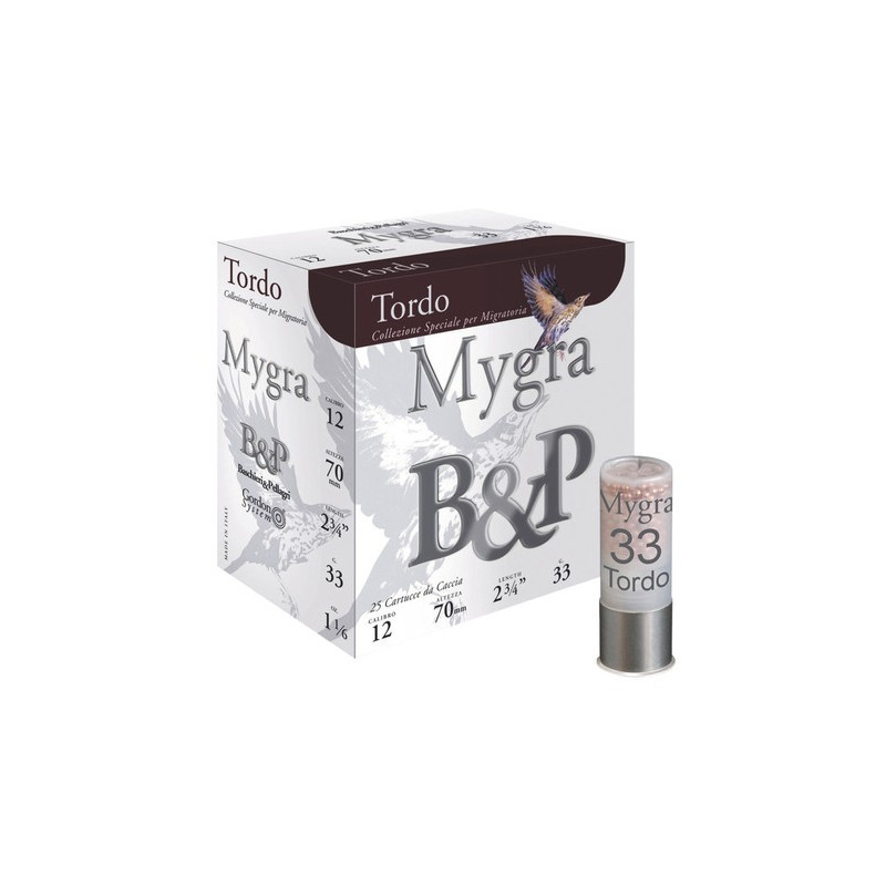 250 Cart betp mygra tordo cal 12 n° 9.5
