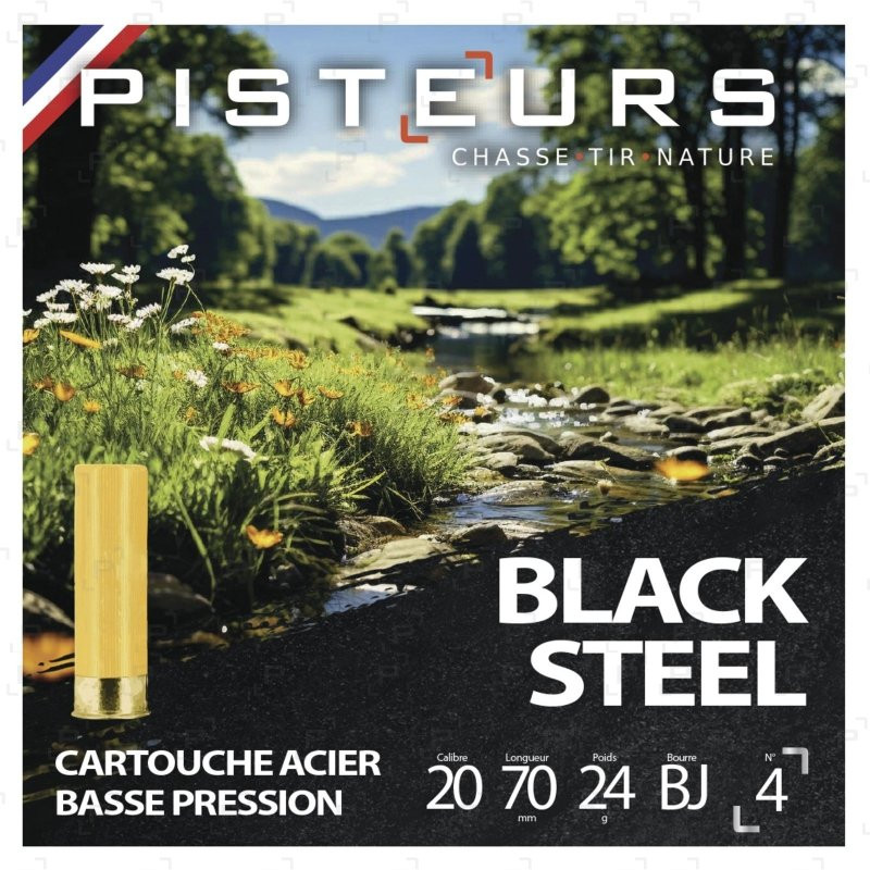 Cart. acier pisteurs black steel bp cal. 20 / 70 mm n° 4 24g bj bte 25