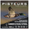250 Cart. acier nickelé pisteurs gibier d'eau steel cal. 12 / 76 mm n° 4 34g jma32 bte 25