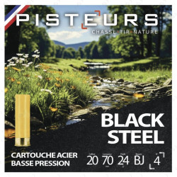 100 Cart. acier pisteurs black steel bp cal. 20 / 70 mm n° 4 24g bj bte 25