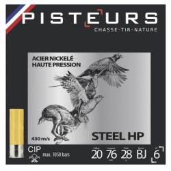 100 Cart. acier nickelé pisteurs steel hp cal. 20 / 76 mm n° 4 28g bj bte 25