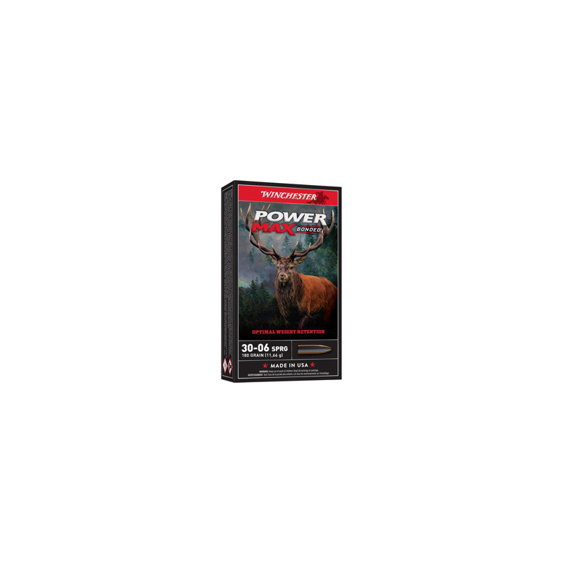 40 Cartouche winchester 30-06 power max bonded 180gr