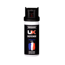 Bombe ux 50ml gaz cs capot clapet