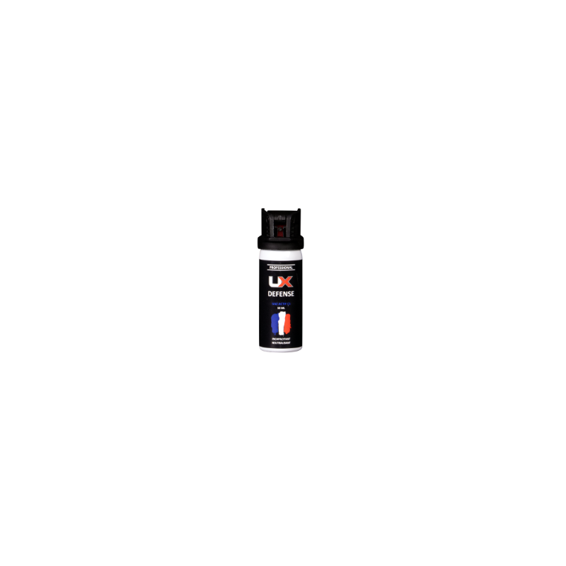 Bombe ux 50ml gaz cs capot clapet