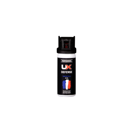 Bombe ux 50ml gaz cs capot clapet