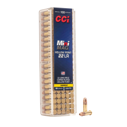 500 Munitions cci mini mag cal.22lr 36g holow point cuivre