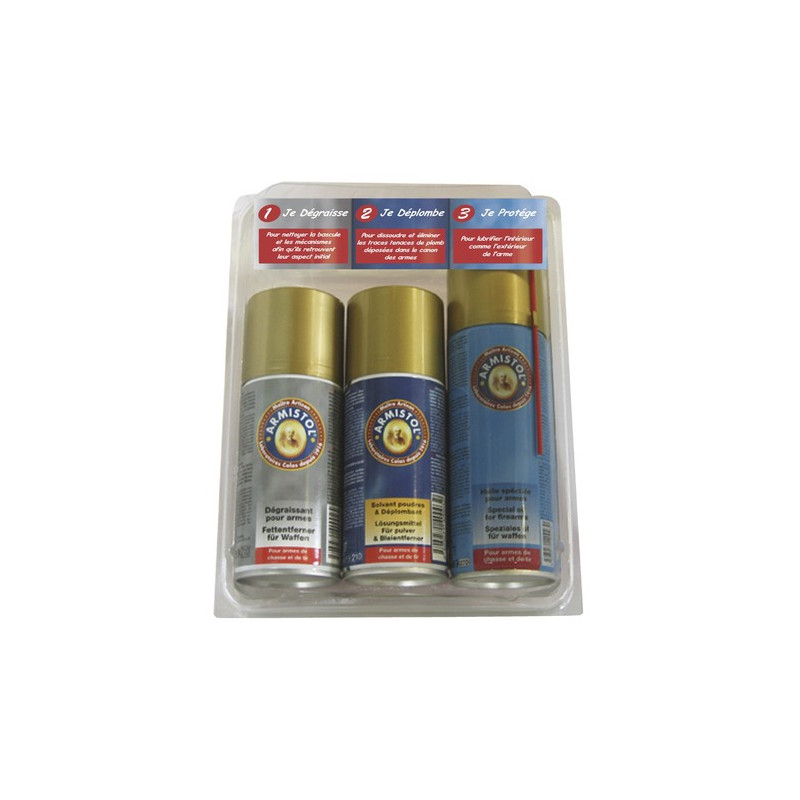 Huille degraissant deplombant armistol kit 3