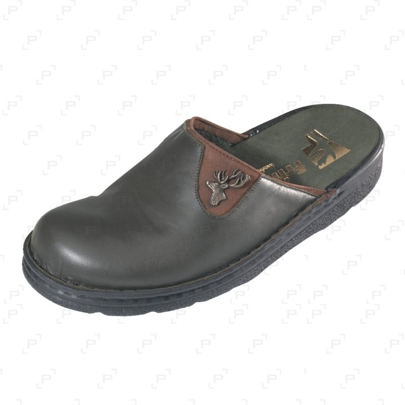 Chaussons fritzmann hirsch cerf olive p42