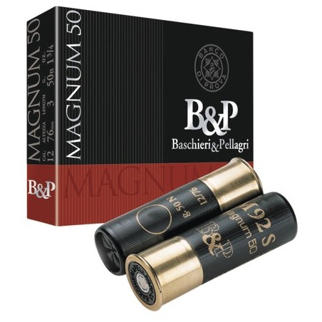 Cart. betp magnum 50 cal. 12 / 76 mm n° 6 50 g bj b